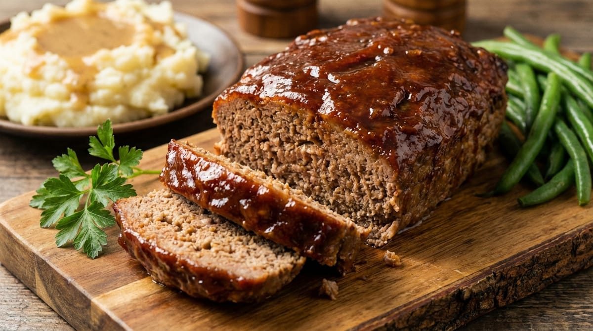 Mom's Classic Meatloaf with Brown Sugar Glaze Recipe
