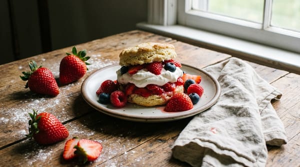 Strawberry Shortcake with Homemade Biscuits Recipe